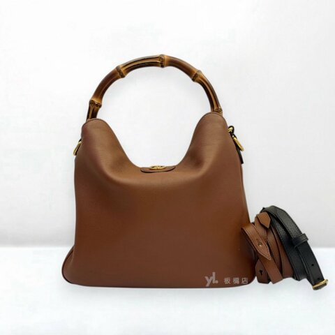 S5413-GUCCI Diana中號棕色牛皮竹節包746124
