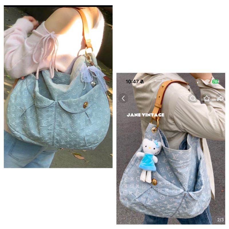 LV Louis Vuitton Daily GM 丹寧牛仔布背包-8