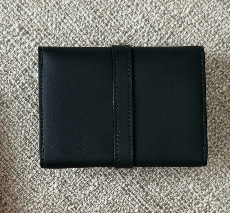 Hermes Glenan 短銀包 Card Holder Gold 黑色銀釦 swift-1