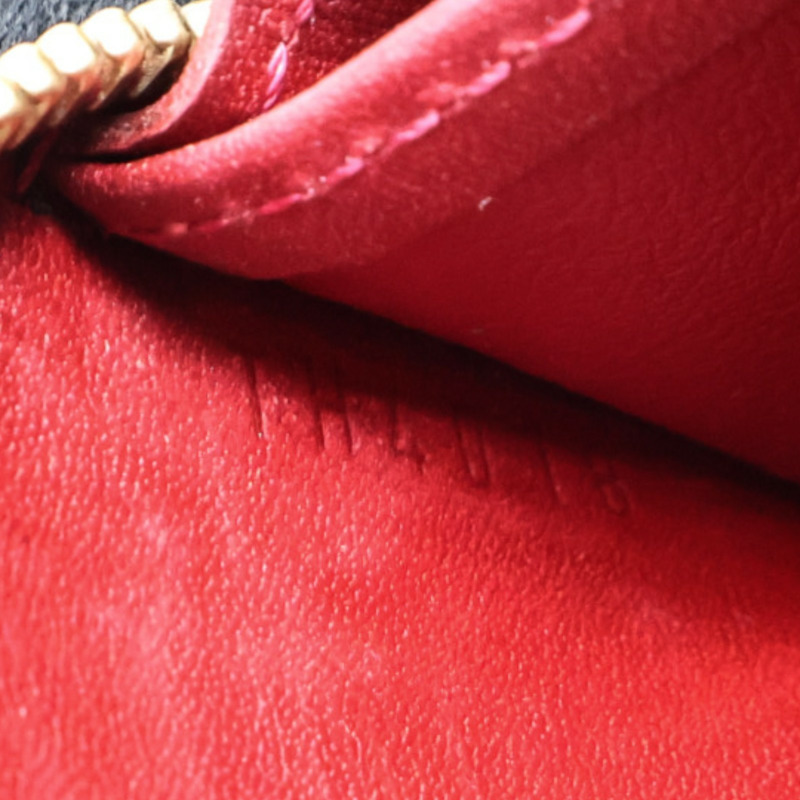 紅色 漆皮 壓花 Zippy 拉鍊 短夾【LOUIS VUITTON LV 路易威登】 M93608-4