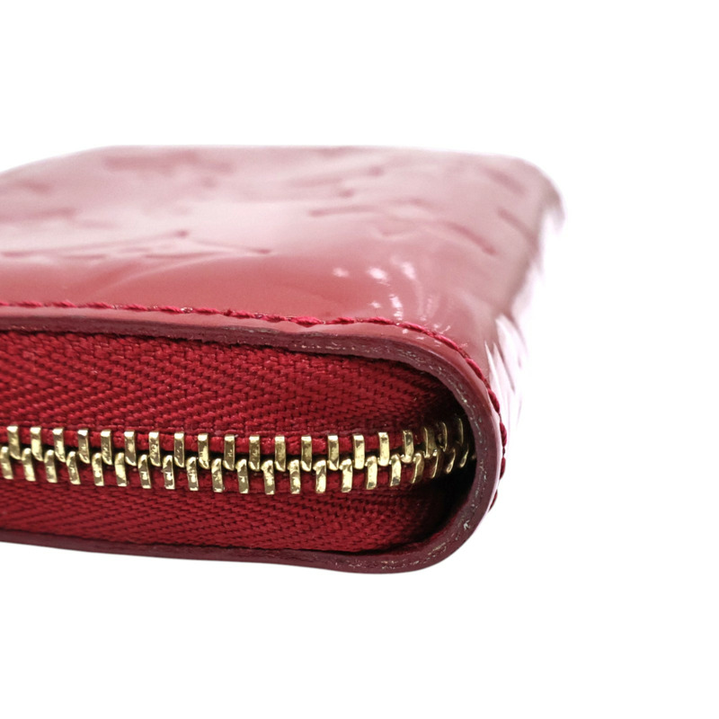 紅色 漆皮 壓花 Zippy 拉鍊 短夾【LOUIS VUITTON LV 路易威登】 M93608-6