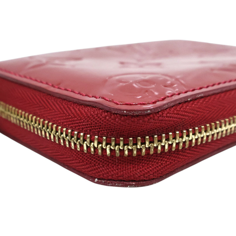 紅色 漆皮 壓花 Zippy 拉鍊 短夾【LOUIS VUITTON LV 路易威登】 M93608-8