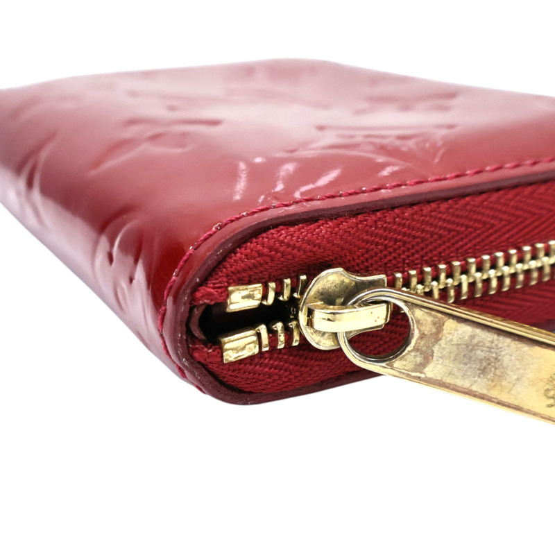 紅色 漆皮 壓花 Zippy 拉鍊 短夾【LOUIS VUITTON LV 路易威登】 M93608-9