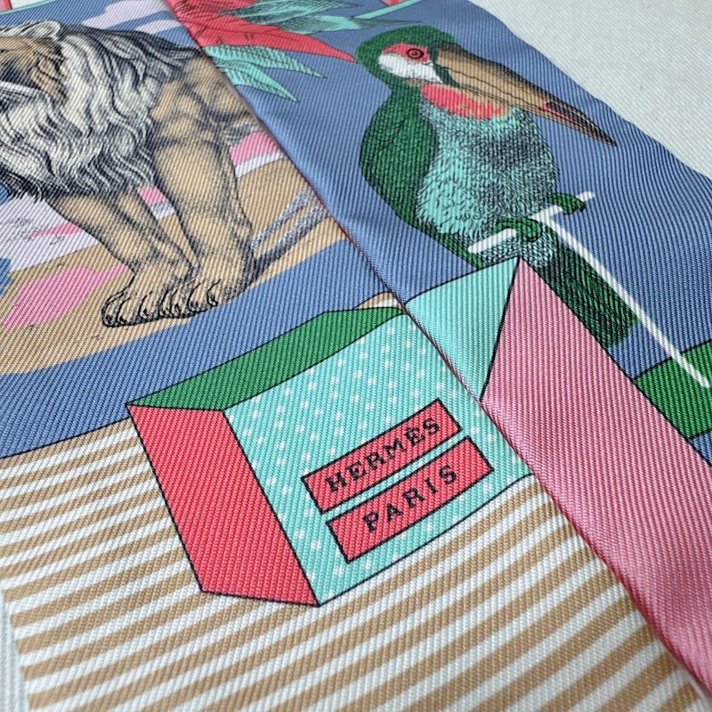 HERMES 全新Twilly大劇院斜紋絲巾-3
