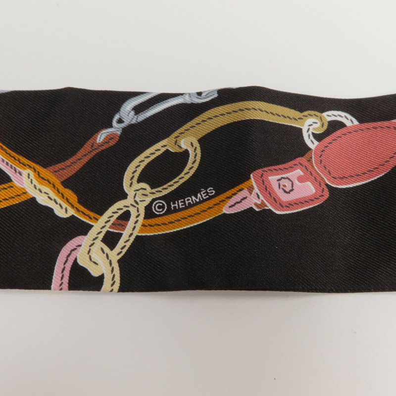 HERMES 絲質Twilly絲巾-6