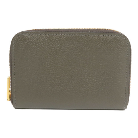 HERMES Evercolor皮革Zipengo H Compact Card Case卡片套Vert de Gris