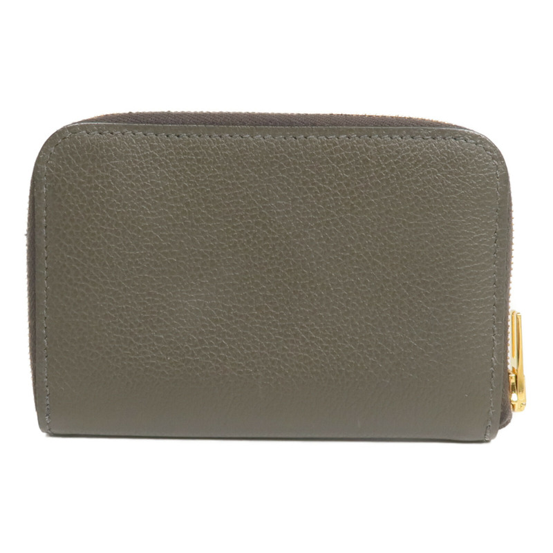HERMES Evercolor皮革Zipengo H Compact Card Case卡片套Vert de Gris-1