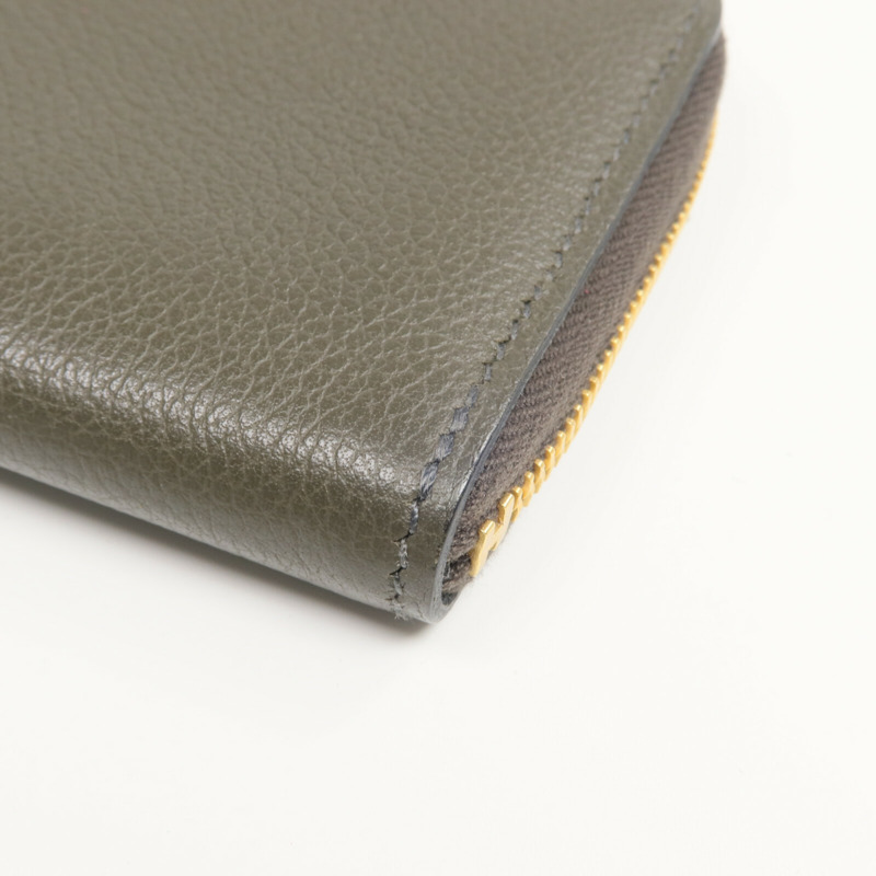 HERMES Evercolor皮革Zipengo H Compact Card Case卡片套Vert de Gris-8