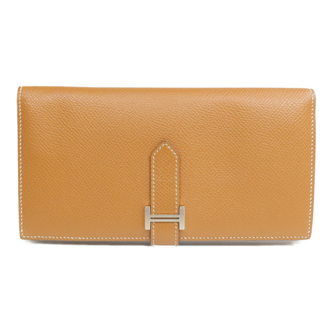 HERMES Epsom皮革Bearn Long Wallet長錢包Gold