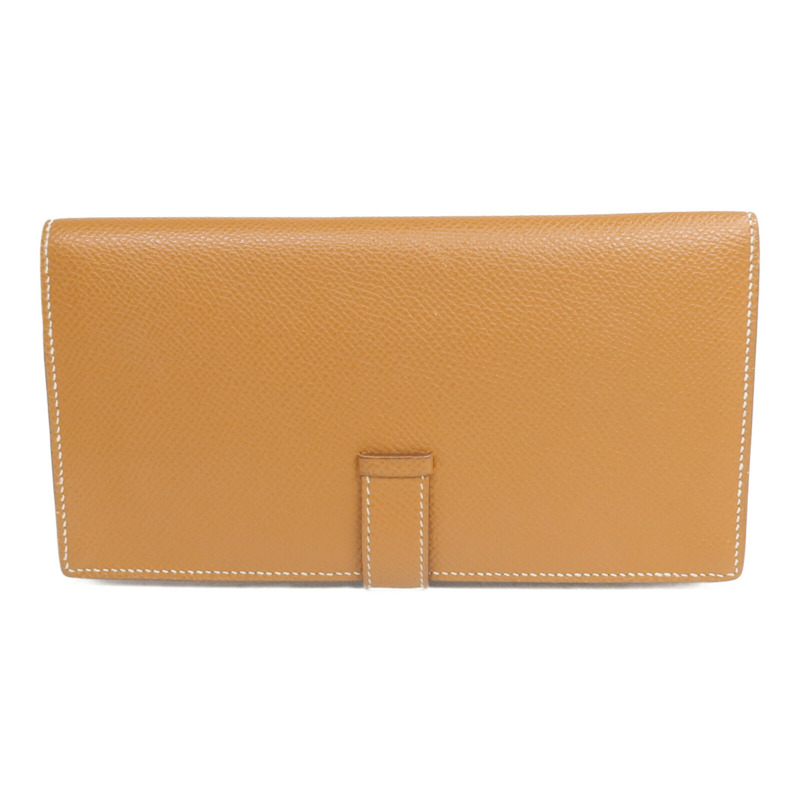 HERMES Epsom皮革Bearn Long Wallet長錢包Gold-1