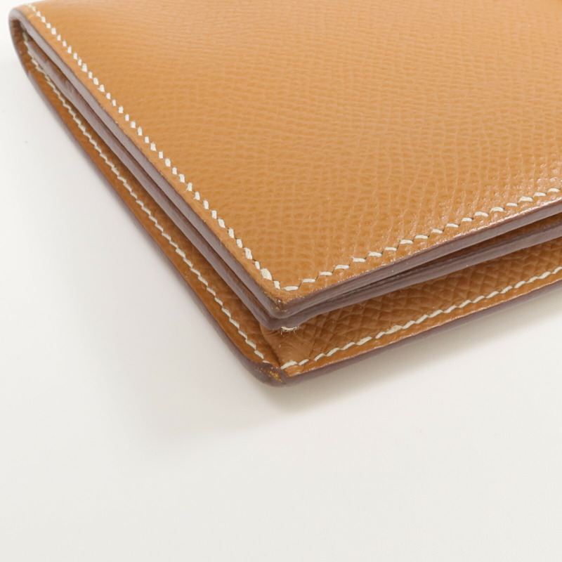 HERMES Epsom皮革Bearn Long Wallet長錢包Gold-8