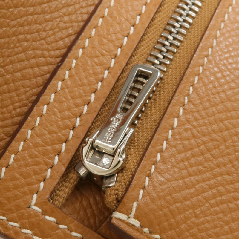 HERMES Epsom皮革Bearn Long Wallet長錢包Gold-13