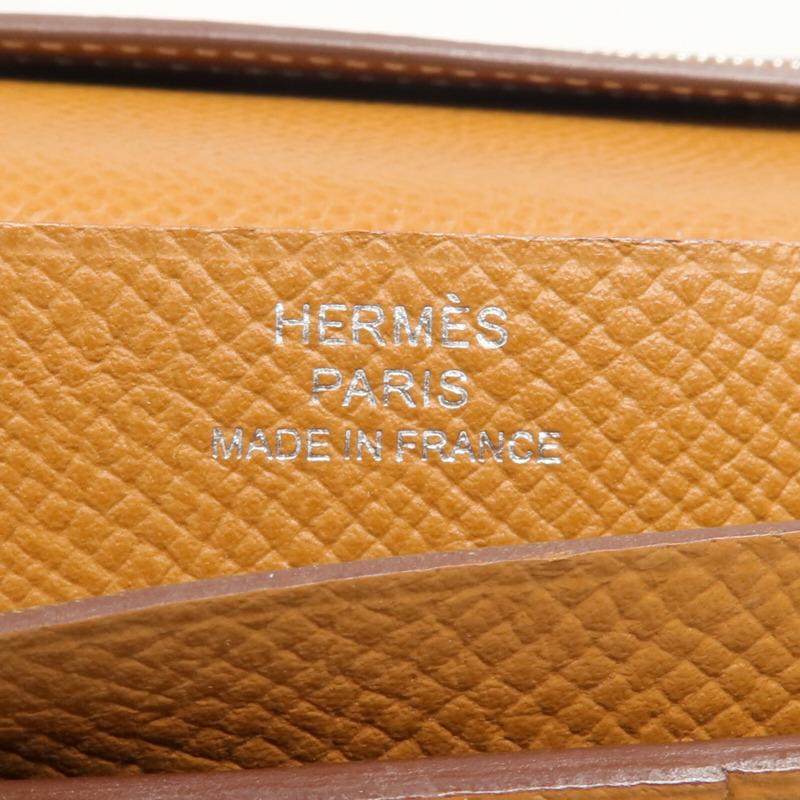 HERMES Epsom皮革Bearn Long Wallet長錢包Gold-14