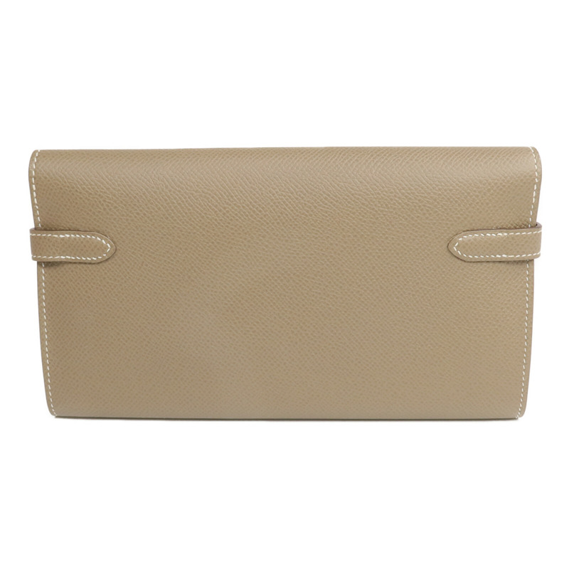 HERMES Epsom皮革Kelly Wallet長錢包Etoupe-1