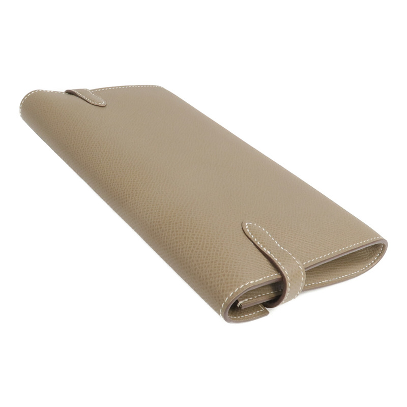 HERMES Epsom皮革Kelly Wallet長錢包Etoupe-4