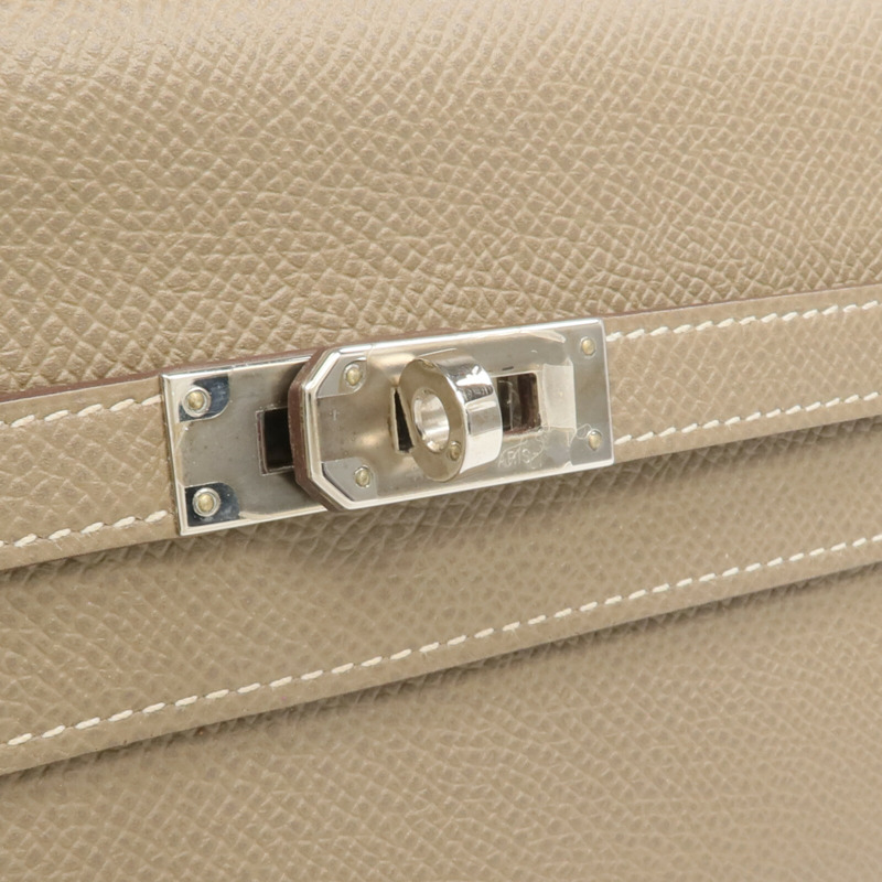 HERMES Epsom皮革Kelly Wallet長錢包Etoupe-6