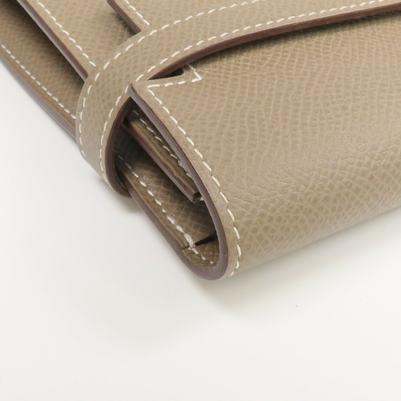 HERMES Epsom皮革Kelly Wallet長錢包Etoupe-9