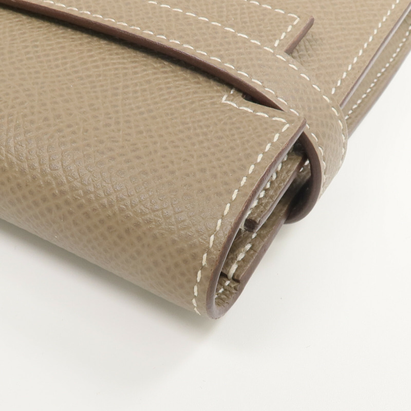 HERMES Epsom皮革Kelly Wallet長錢包Etoupe-10
