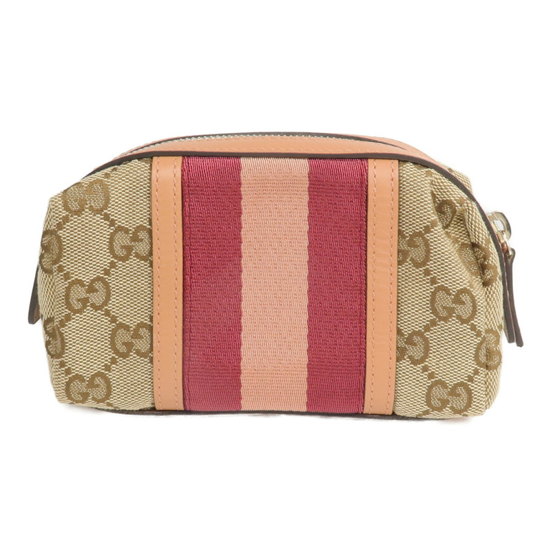 GUCCI 帆布/皮革Pouch手拿包-1