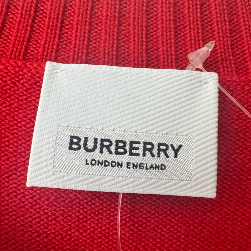 Burberry 紅色黑字母長袖毛衣xs-2