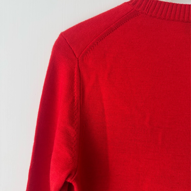 Burberry 紅色黑字母長袖毛衣xs-12