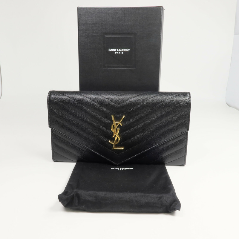 SAINT LAURENT 牛皮皮革Cassandre Clutch手拿包-19