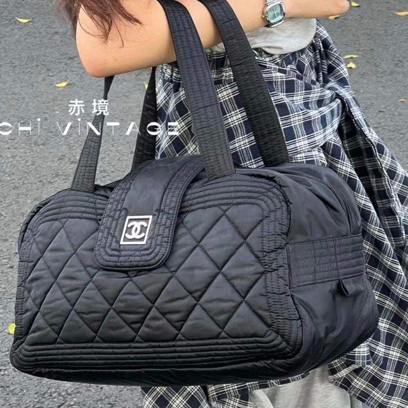 🌷Chanel 旅行包行李包｜經典花紋✦fufu style 精品✦ 氣質款｜單肩包.手提包-5