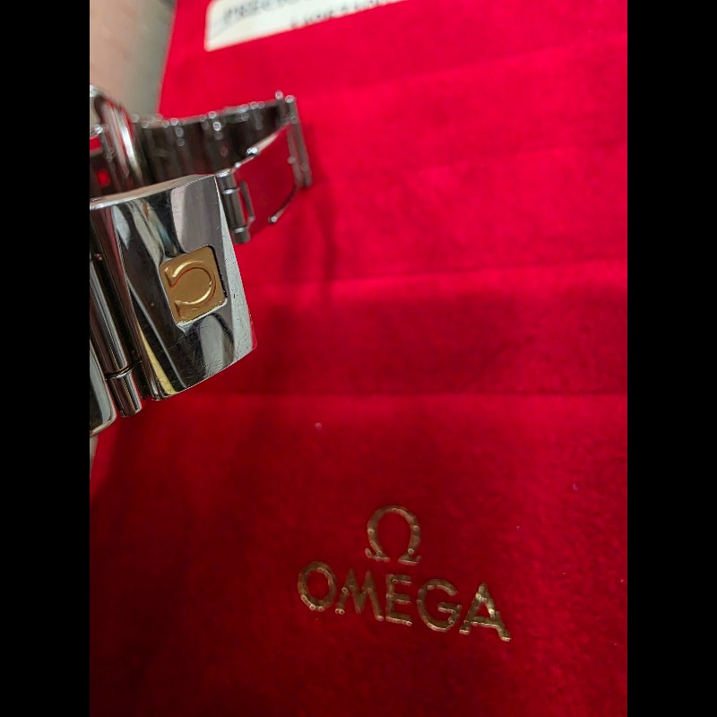 真品 OMEGA 歐米茄 珍珠母貝自動機芯鑽錶 原裝盒裝保單齊-10