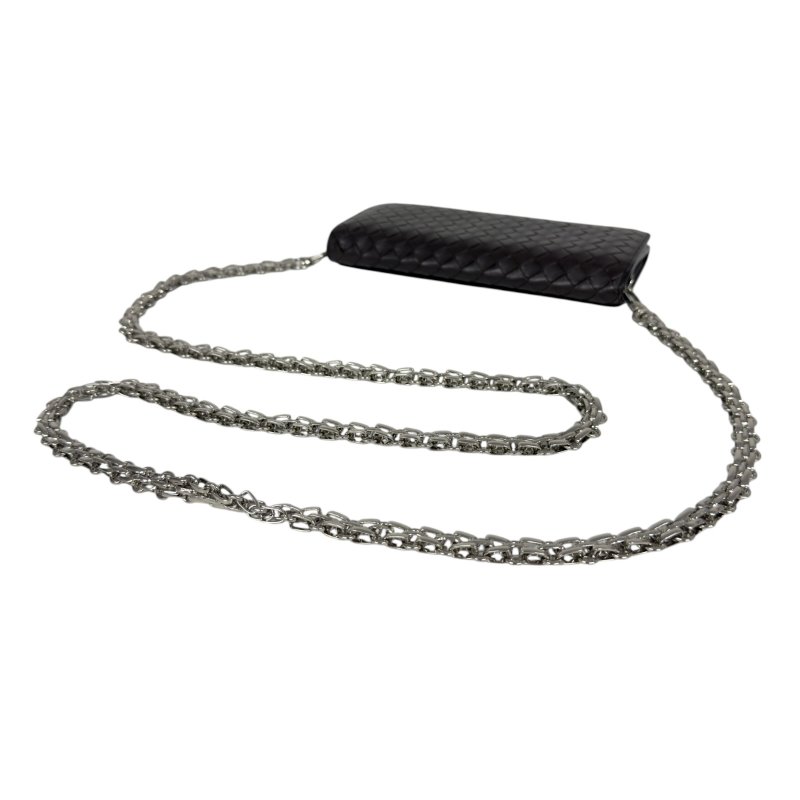BOTTEGA VENETA *自加鏈＞送無品牌扣＋無品牌鏈帶* 織皮 斜揹袋-7