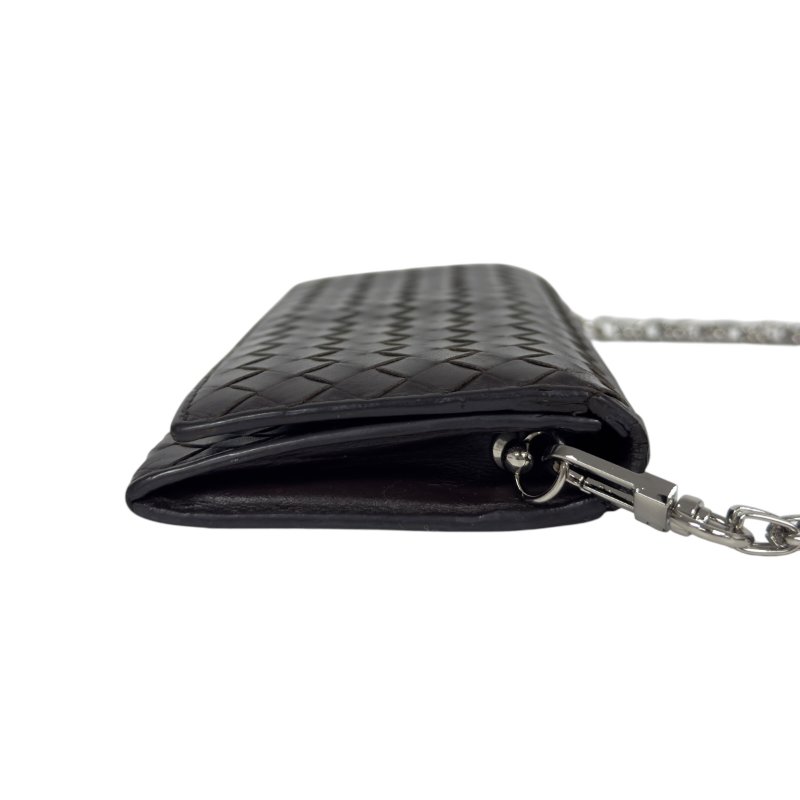 BOTTEGA VENETA *自加鏈＞送無品牌扣＋無品牌鏈帶* 織皮 斜揹袋-8