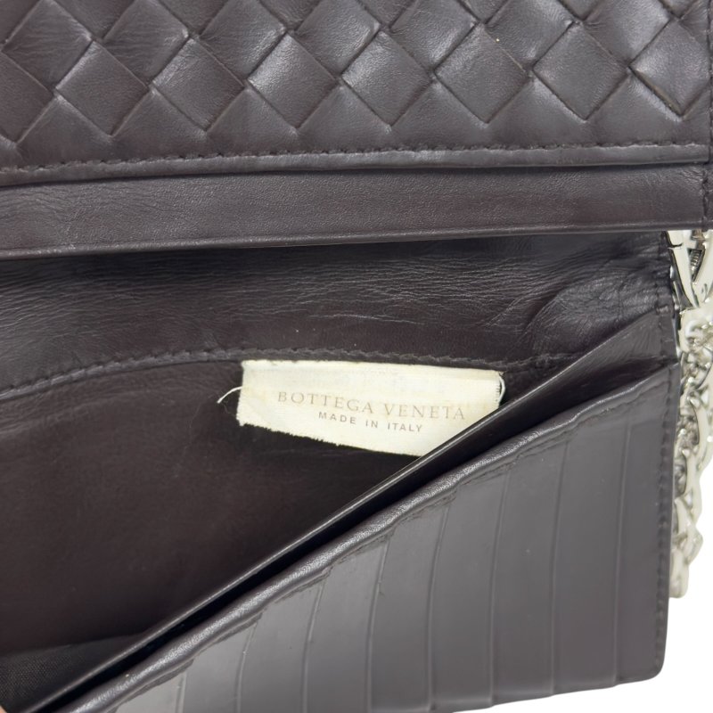 BOTTEGA VENETA *自加鏈＞送無品牌扣＋無品牌鏈帶* 織皮 斜揹袋-15