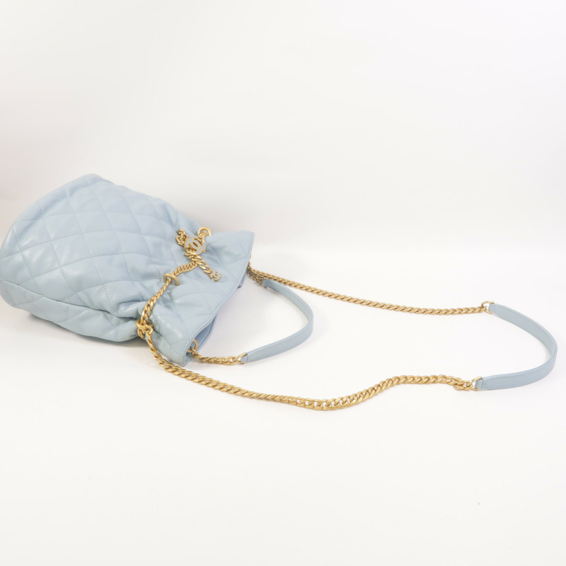 CHANEL 羊皮皮革Bucket Bag手挽肩背兩用袋-7