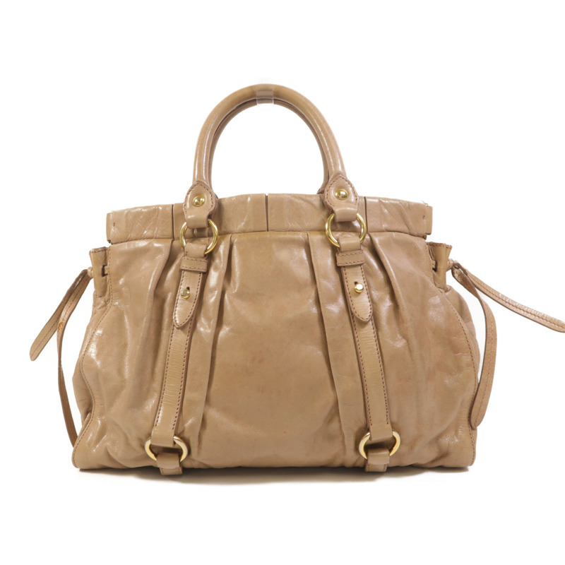 Miu Miu 牛皮皮革2 Way Shoulder金扣手挽肩背兩用袋-1