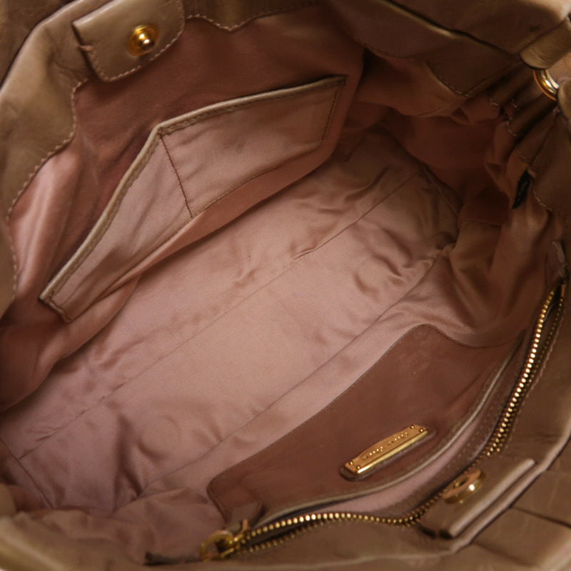 Miu Miu 牛皮皮革2 Way Shoulder金扣手挽肩背兩用袋-4