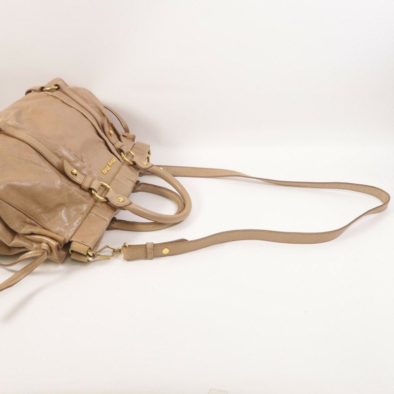 Miu Miu 牛皮皮革2 Way Shoulder金扣手挽肩背兩用袋-8