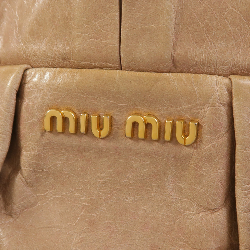 Miu Miu 牛皮皮革2 Way Shoulder金扣手挽肩背兩用袋-10