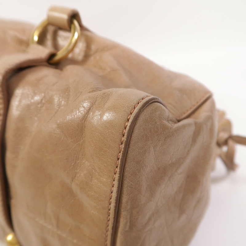 Miu Miu 牛皮皮革2 Way Shoulder金扣手挽肩背兩用袋-11