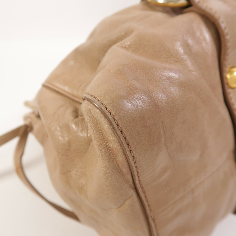 Miu Miu 牛皮皮革2 Way Shoulder金扣手挽肩背兩用袋-14