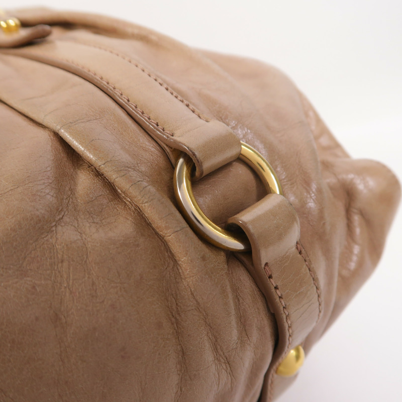 Miu Miu 牛皮皮革2 Way Shoulder金扣手挽肩背兩用袋-16