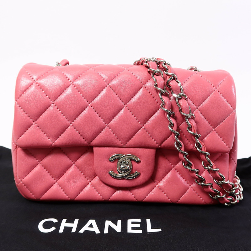 CHANEL 羊皮皮革Classic 20鏈帶肩背袋-9