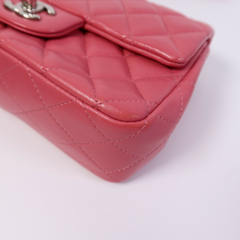 CHANEL 羊皮皮革Classic 20鏈帶肩背袋-10