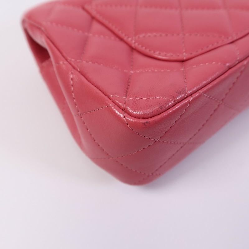 CHANEL 羊皮皮革Classic 20鏈帶肩背袋-13