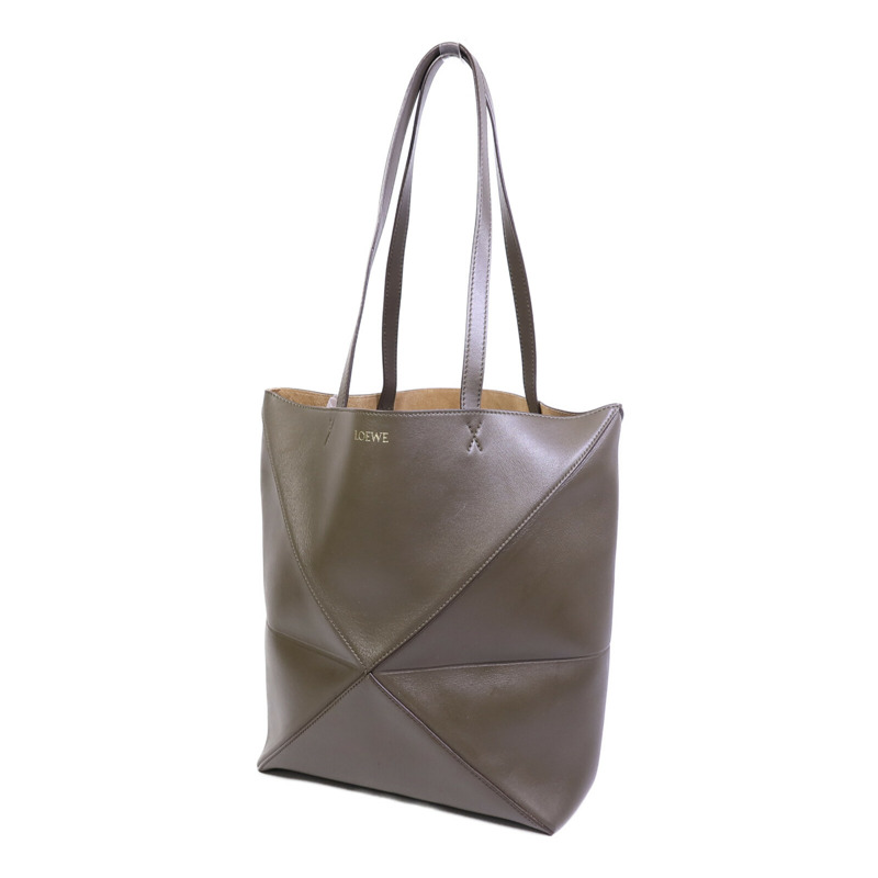 LOEWE 牛皮皮革Puzzle Fold Tote Medium手挽袋-2