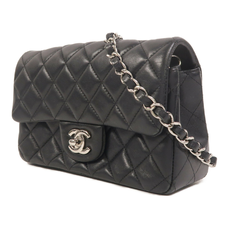 CHANEL 羊皮皮革Mini Classic 20鏈帶肩背袋-2