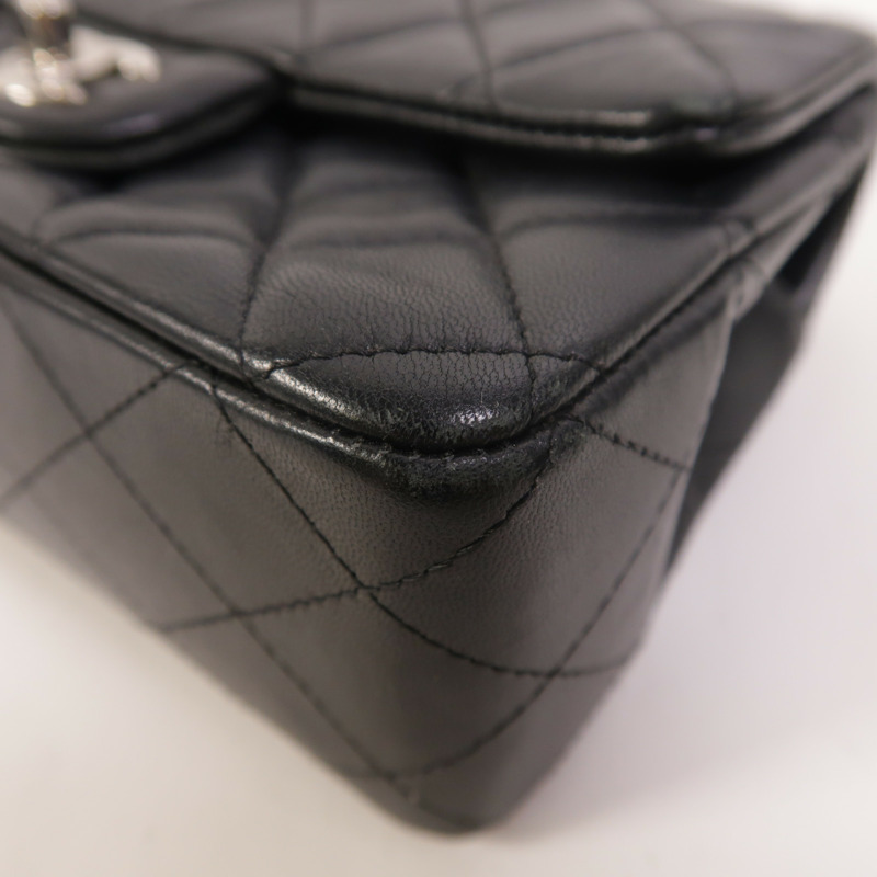 CHANEL 羊皮皮革Mini Classic 20鏈帶肩背袋-11