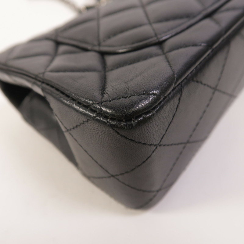 CHANEL 羊皮皮革Mini Classic 20鏈帶肩背袋-14