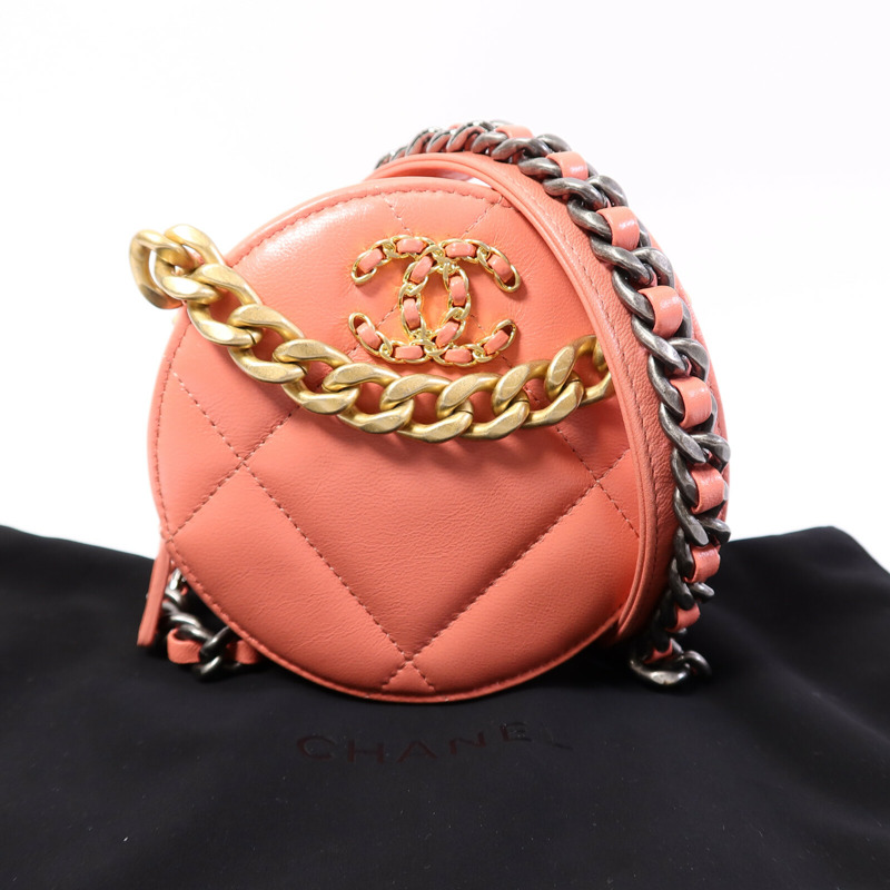 CHANEL 羊皮皮革Chanel 19 Clutch Bag鏈帶肩背袋-9