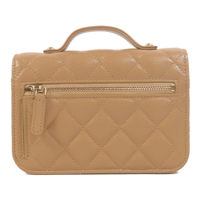 CHANEL 牛皮皮革Mini Business Affinity鏈帶肩背袋-1