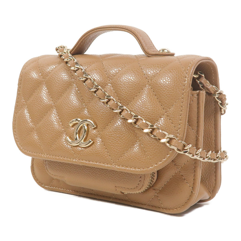 CHANEL 牛皮皮革Mini Business Affinity鏈帶肩背袋-2
