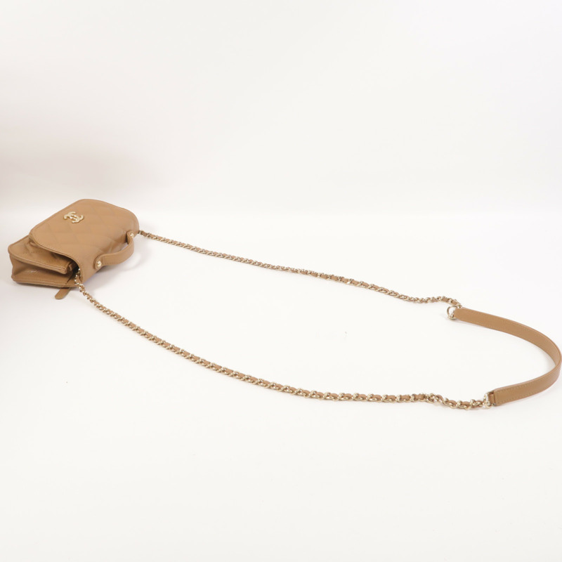 CHANEL 牛皮皮革Mini Business Affinity鏈帶肩背袋-7